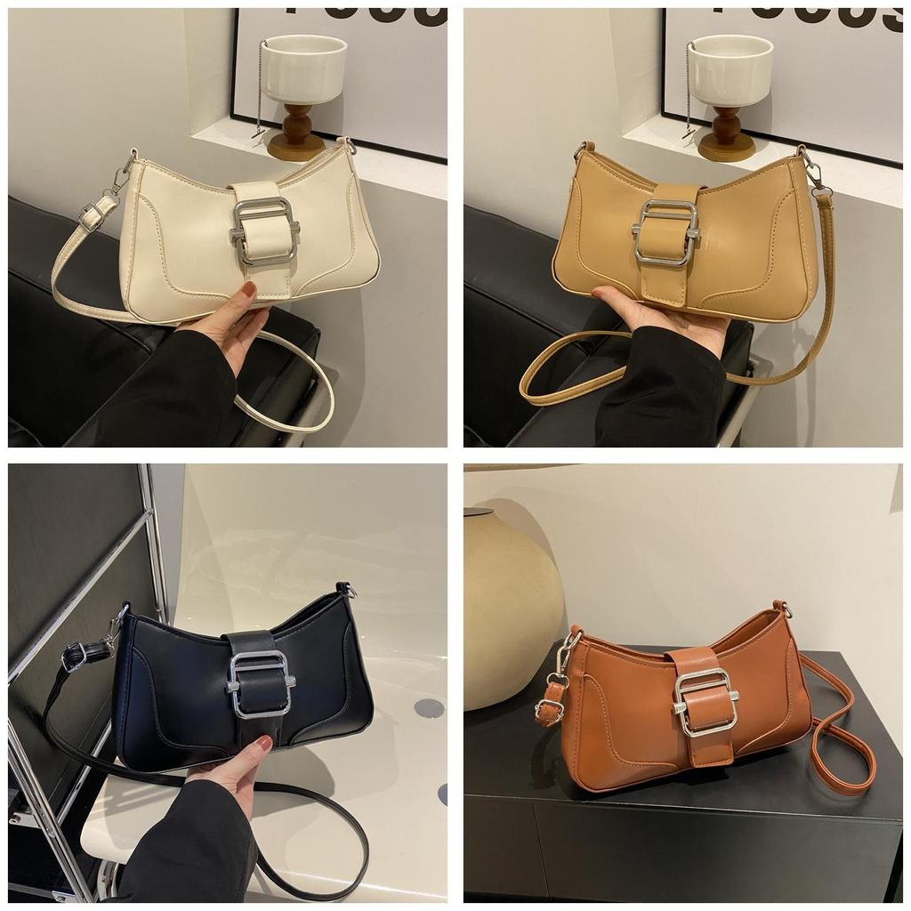 Retro Texture Patchwork Minimalist Fashion Spring 2024 New Trendy Handbag Shoulder Bag