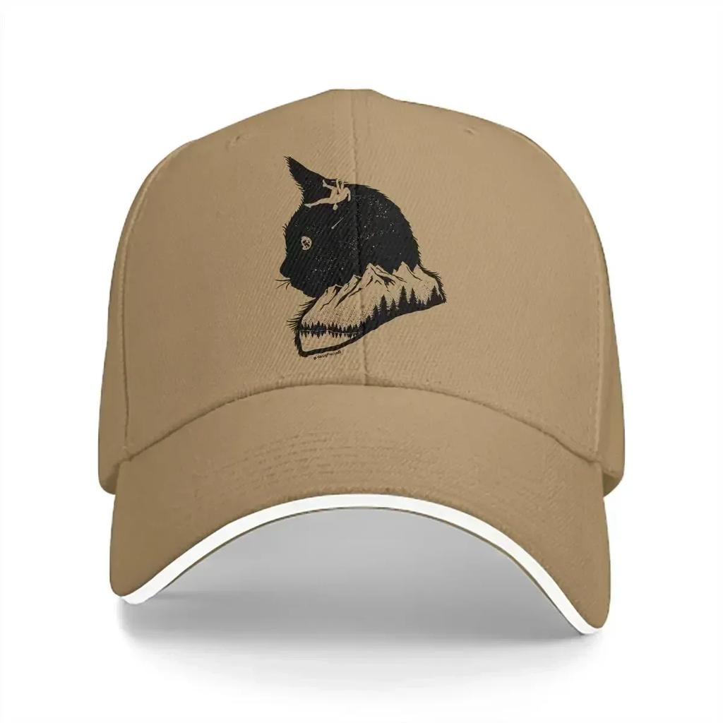 Mountain Climber Multicolor Hat Peaked Mens Cap Cat Lovers Rock Climbers Personalized Visor Protection Hats