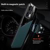 For Oppo Reno13 Pro 5G Case Leather Coated PC+TPU Phone Back Cover
