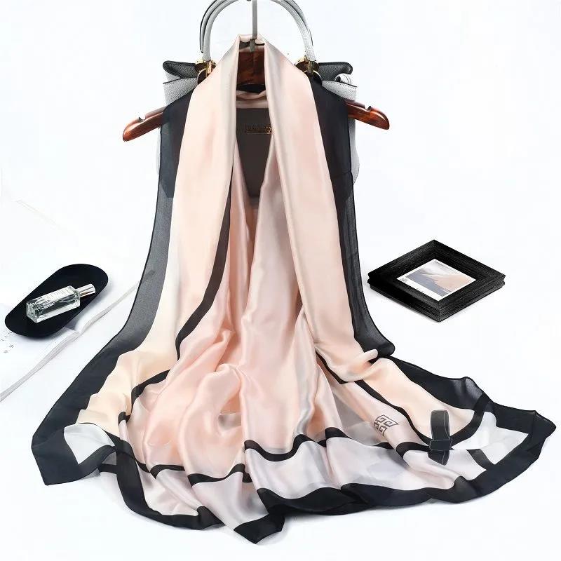 Scarf Shawl Long Fashion All-match Imitation Silk Fabric Women's Silk Scarf