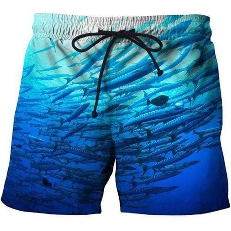 Animal Fish Surfing Board Short For Men Summer Swimwear Shorts Kids Beach Shorts Men Sports Pants Harajuku Clothing