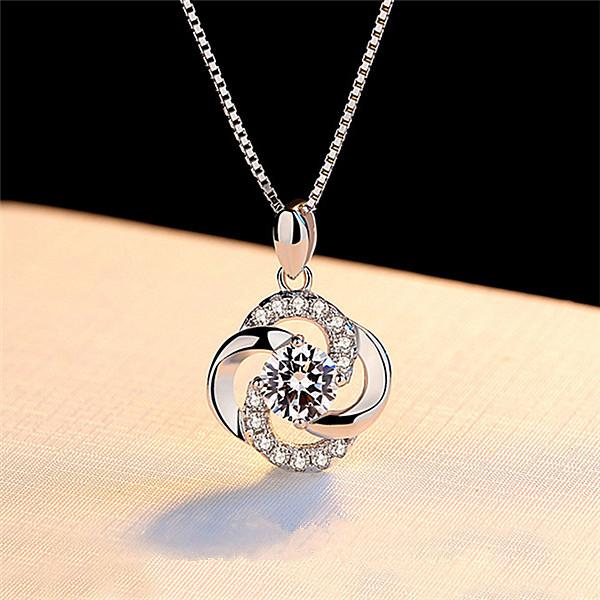 925 Silver Necklace Pendant Dolphin AAA Zircon For Women Fashion Clavicle Chain Necklaces Wedding Party Jewelry Gift