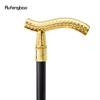 Goldener Blumenmuster-Luxus-Mode-Gehstock für Party, dekorativer Gehstock, eleganter Crosier-Knopf-Gehstock, 93 cm