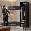 Metal Locker With Lockable Door And Clothes Rail Single Steel Locker For Home Or Office Black
