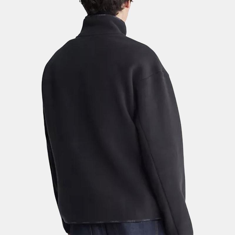 Calvin Klein Solid Color Simple Comfortable Zip Jacket Men Jackets Black 81QP405-001
