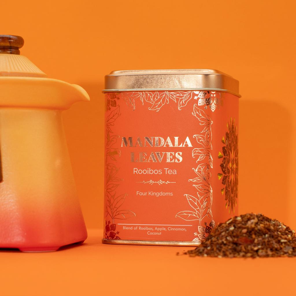 2x Four Kingdoms Caffeine-Free Rooibos Cinnamon Coconut Tea 50g