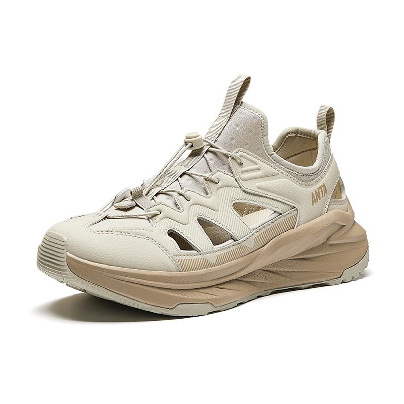 Anta Exploration Comfortable Versatile Non-Slip Breathable Wear-Resistant Creek Shoes Men Shoes Beige 912528504-4