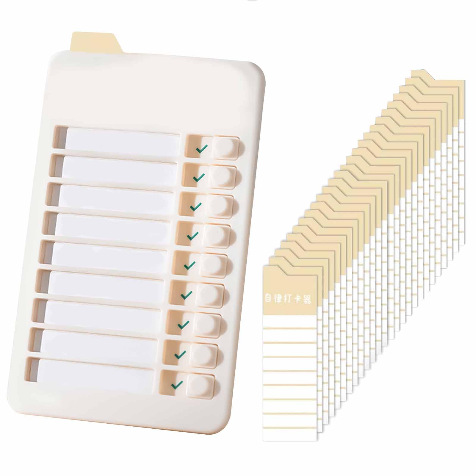 

KASELIN Forgetfulness Checker Self-Checker Set 26 Blank Cards Student Reminder Task List Self-Discipline Habit Building Tool Reusable Time Management