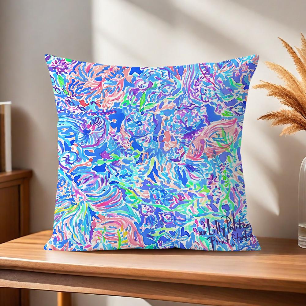 Soft Pillow Case for Sofa Living Room Home Colorful L-Lilly Decor Protective Cover P-Pulitzer Gorgeous Without PillowInsert