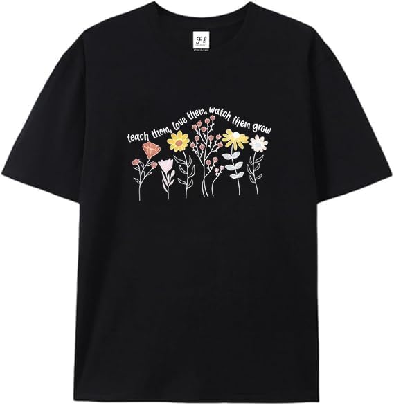Teacher Shirt Women Teach Them to Be Kind T Shirt Teach Kindness Shirt Last Day of School Short Sleeve Tee Tops Black S разноцветный