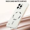 Magnet Frameless Sand Rock Matte Case For Magsafe iPhone 17 Air 16 16E 15 14 13 12 11 Pro X XR XS Max Plus Mini Ultra Thin Cover