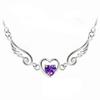 1 heart-shaped pendant necklace