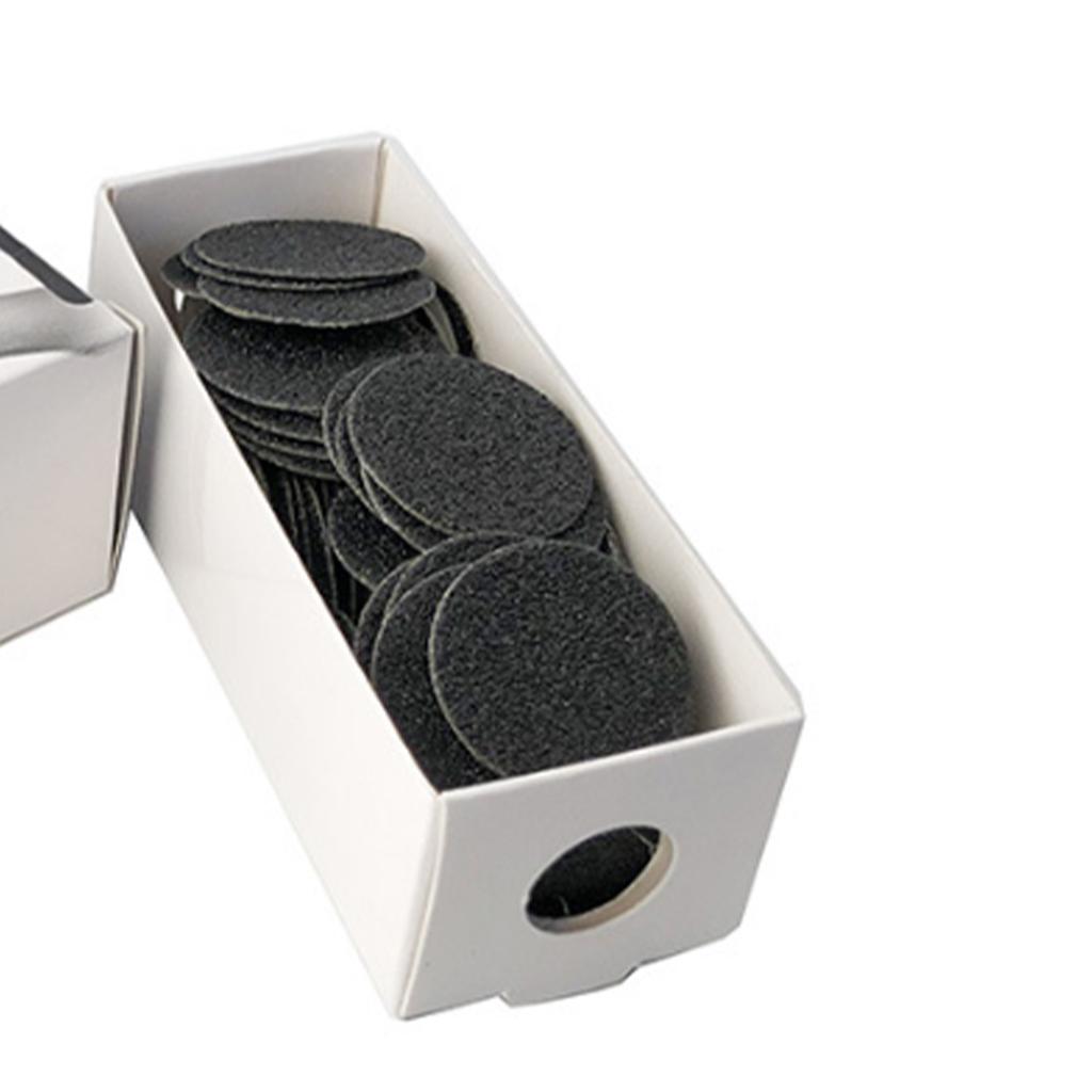 25mm Electric Nail Trimmer Head with 100Pcs Nail File Pads for Manicure Polishing Dead Skin Removal