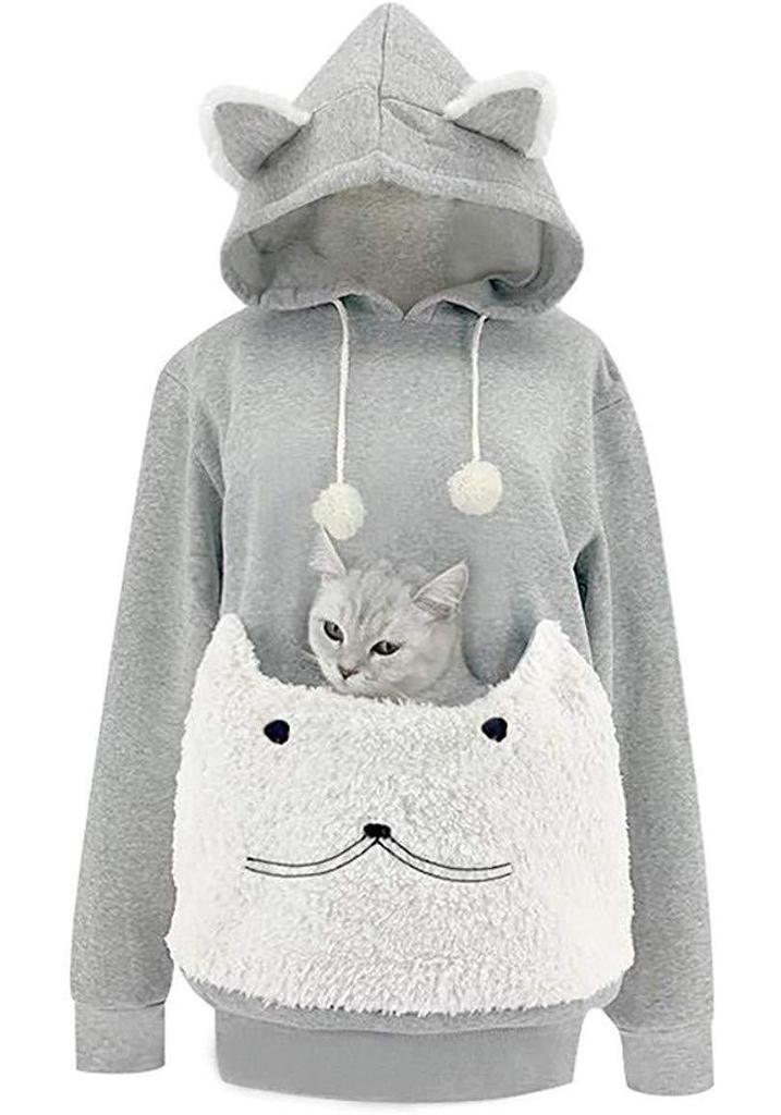 European & American Fashion Embroidered Women's Pet Hoodie with Large Pocket - Bestseller in Stock