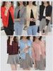 Women's Slim Round Neck Knitted Cardigan - Lightweight, Solid Color Sweater for Spring and Autumn