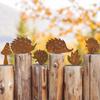 Balcony Garden Autumn Decor Stakes Garden Hedgehog Figures Eye-catching Gradual Rusting Process Rusty Appearance