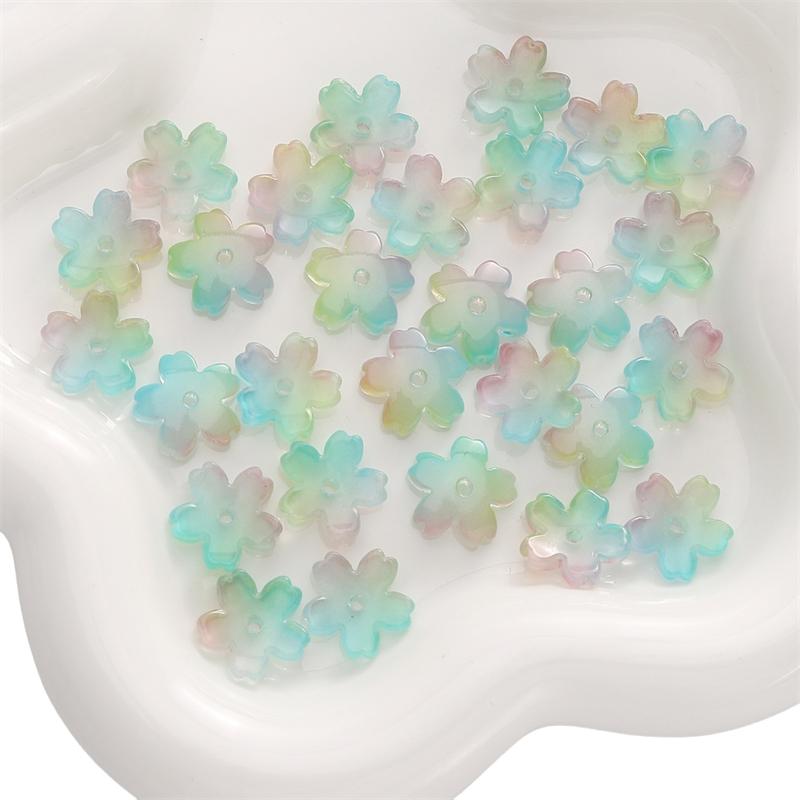 

10шт хрустальные бусины цветок свободные бусины-разделители для изготовления ювелирных изделий DIY браслет ожерелье 15mm зелёный