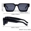 Ins Popular Chunky UV400 Shades Black Sun Glasses Thick Frame Sunglasses for Women Men