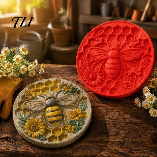 Personalized Garden Path Molds Stepping Stone Silicone Mold, Sunflower/Butterfly/Bee/Pumpkin/Snowflake/Mushroom/Fairy Paver Molds, Reusable