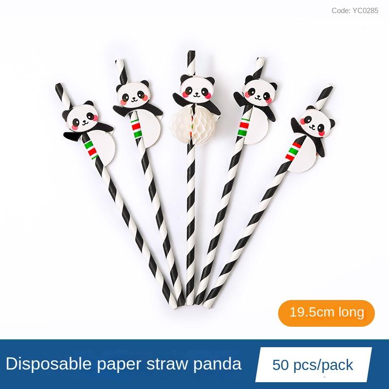 50pcs Creative Paper Straws Disposable Biodegradable Paper Environmental Straws Party Juice Cocktail Decoration Straws
