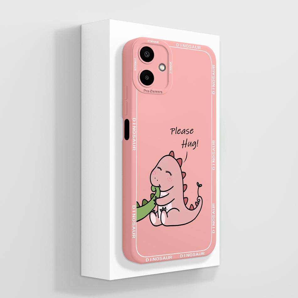 Cute Panda Case For Samsung Galaxy A06 4G 5G Soft Liquid Silicone Phone Bag For Samsung A 06 Back Cover Camera Protection Bumper