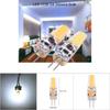 10Pcs ACCelsiusDC12-24V G4 COB LED Light Bulbs NOn Dimmable Silicone Lamp Fixtures (Warm White)