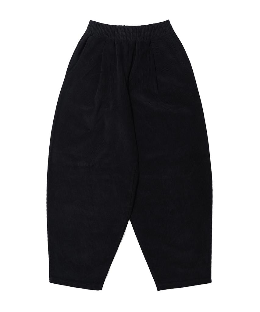 GAKKAI UNIONS One-Pleat Corduroy Balloon Pants Black