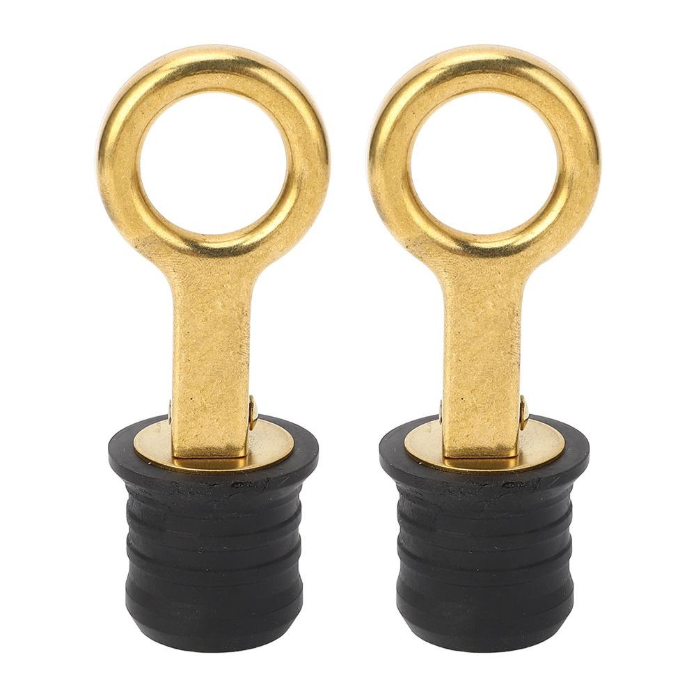 2PCS Accessories 304 Stainless Steel Boat Plug Brass 1.25 Inch Boat Drain Plug Rubber Plug Twist Plug Snap Plug Marine Use