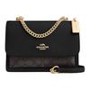 Klare 22 Snap Closure Gold Brand Logo Coated Canvas Crossbody Bag Small Women Bags Walnut Black CV978-IMXAQ