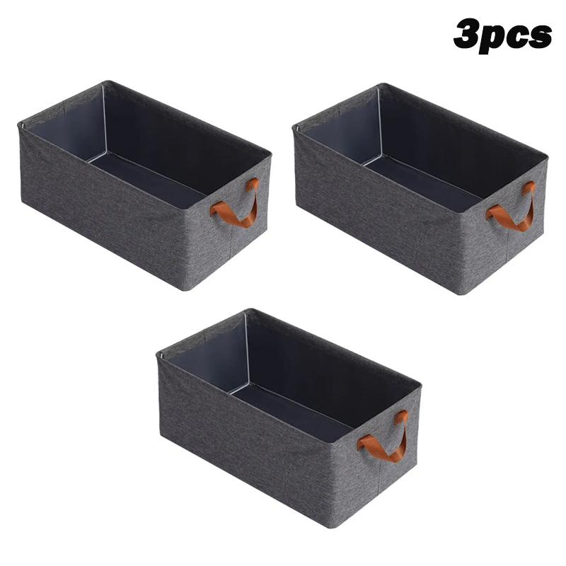 1/3/4pcs Clothing Storage Box Wardrobe Organizer Drawer Non-woven Fabric Trousers Storage Basket Foldable Uncovered Storage Box