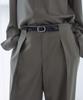 UMARMUNG Worsted Wool Tucked Pants_Peat Gray