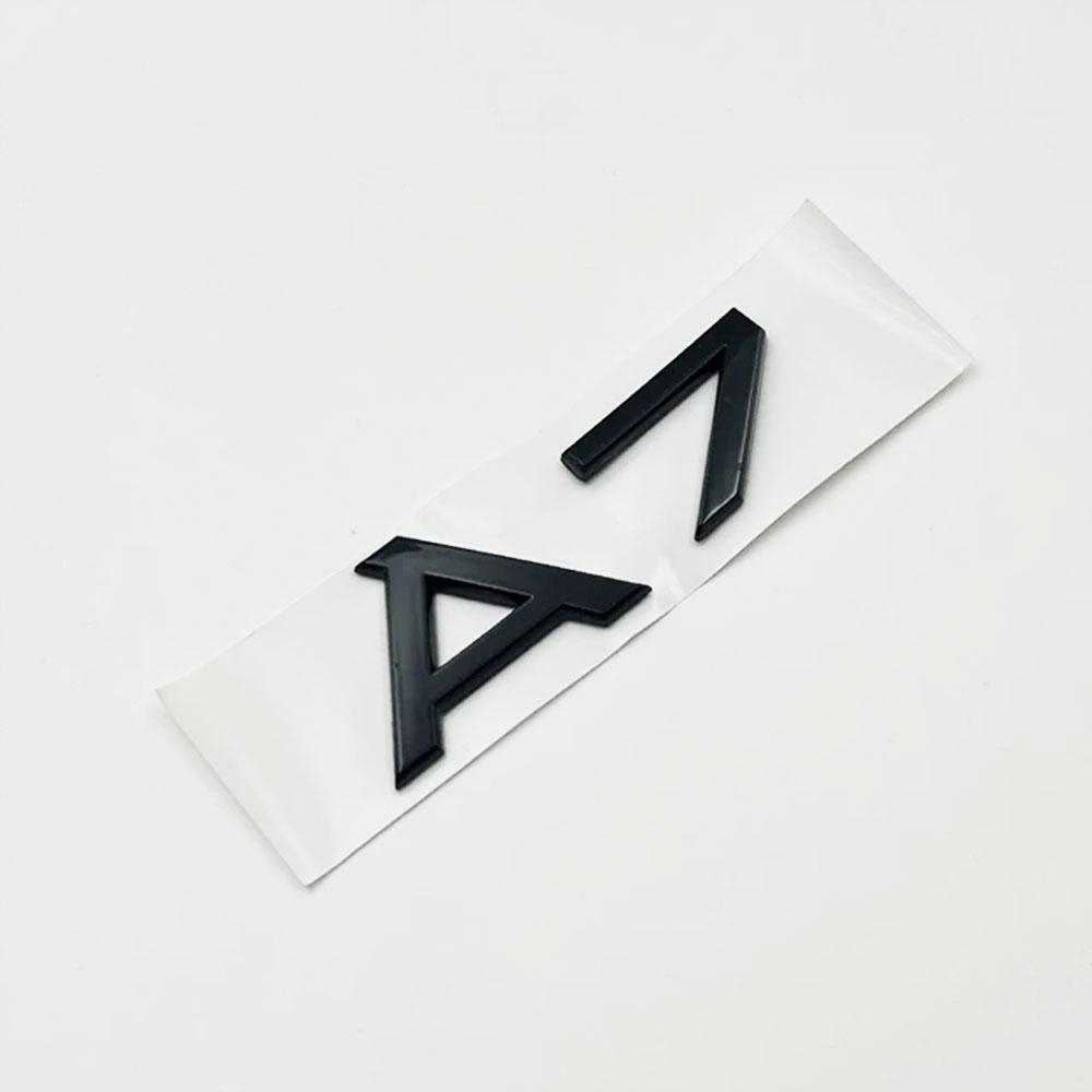 3D ABS Chrome Glossy Black Car Trunk Letters Numbers Emblem For A1 A3 A4 A5 A6 A7 A8 Car Trunk Lid Nameplate Badge Sticker