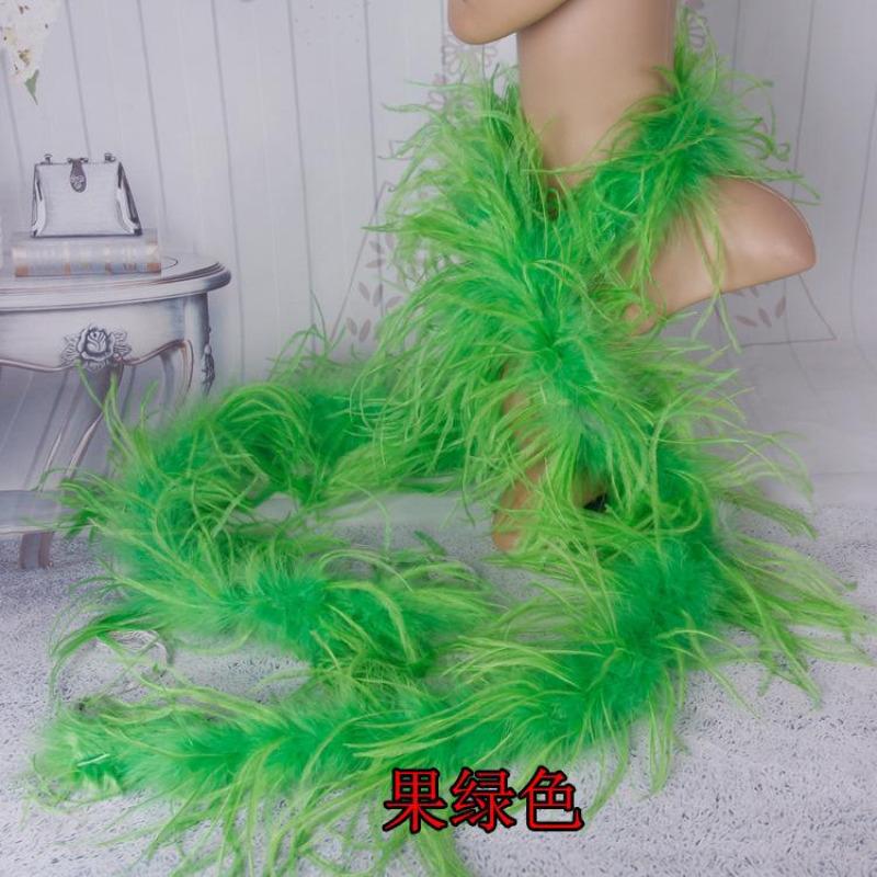 DIY 1-lagiges Natürliches Straußenfedern Boa 2 Meter Flauschiges Straußenfeder Schal für Hochzeit Party Kleid Nähen Dekoration Schal
