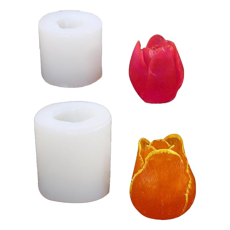 Flower Shape Candle Making Mold DIY Silicone Mold Handmade Plaster Resin Making Supplies for Soap Jelly and More