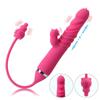 3 režimy teleskopické dildo G-bodová masáž 10frekvenční sexuální hračka pro ženy Vibrátor na olizování jazyka Vaginální klitorální stimulátor