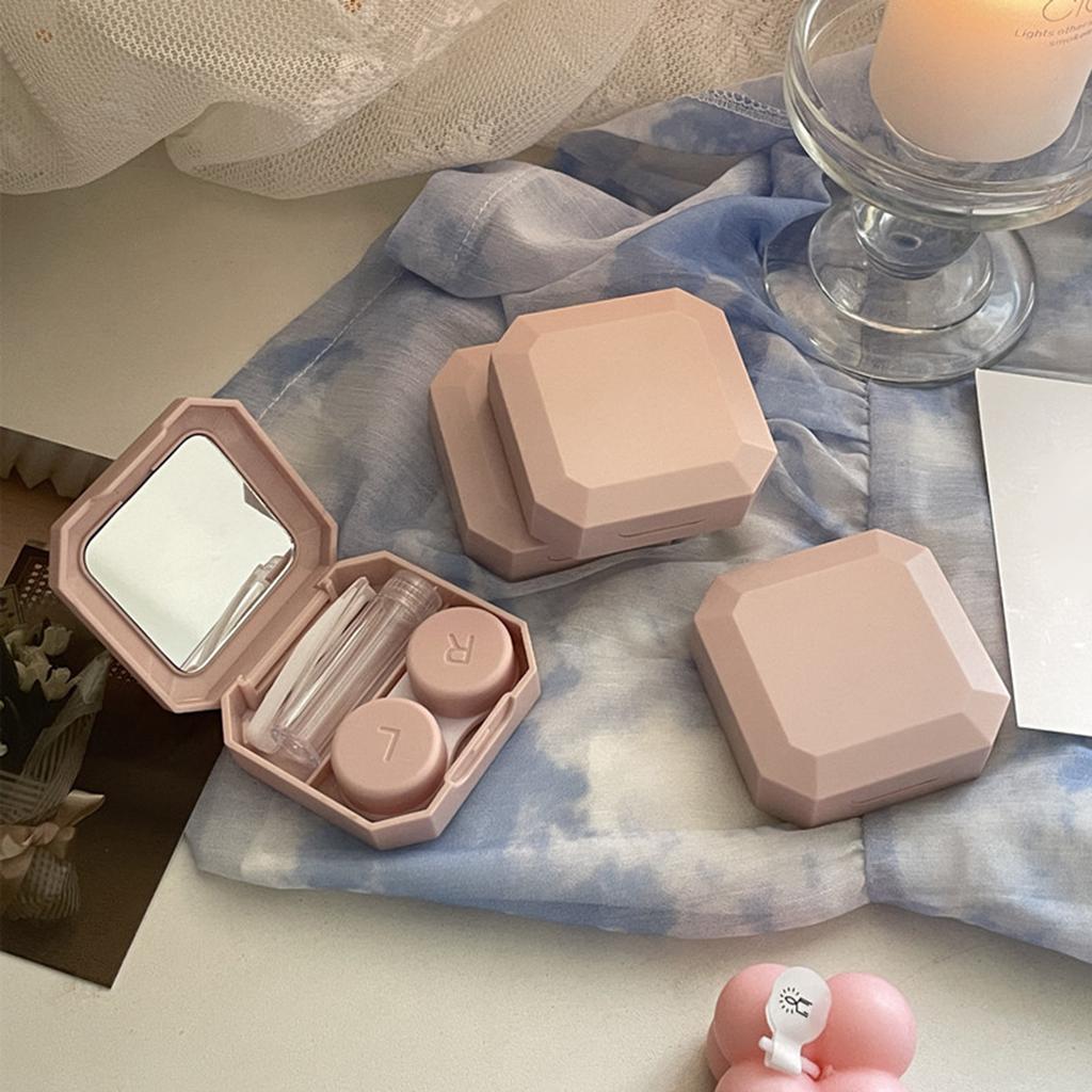 Portable Contact Lenses Case Remover Tool with Cover Travel Easy Carry Plunger Suction Cup Applies Contacts Safely