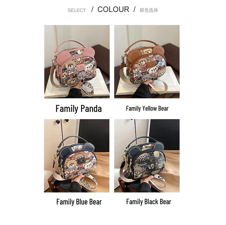 Hello Kitty 25th Anniversary Women's Color Block Crossbody Bag with Cute Bear Design