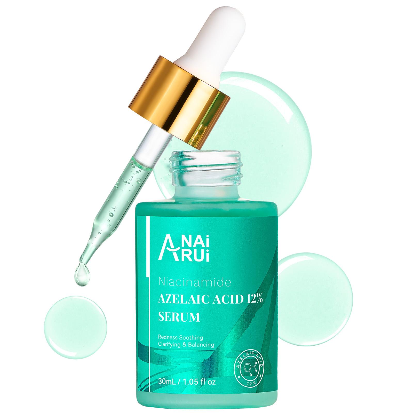 ANAiRUi 12% Azelaic Acid Serum, Redness Soothing Oil Balancing Facial Serum 30ml