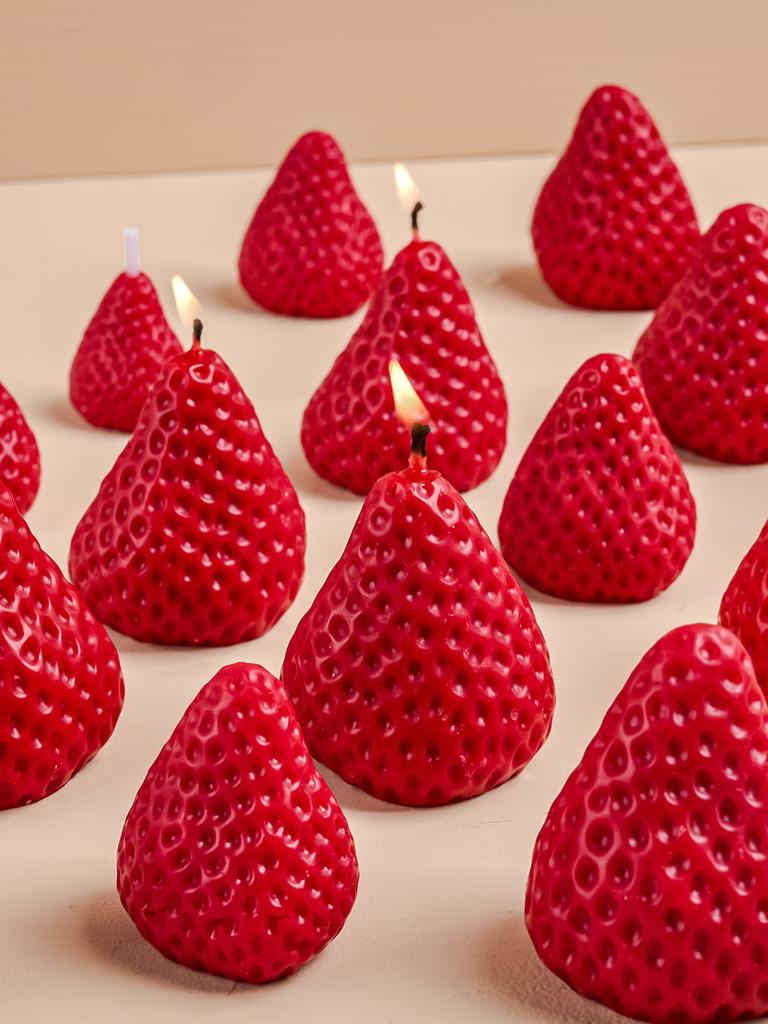 3D Tatlı Çilek Kokulu Mum Silikon Kalıp El Yapımı Sabun Doğum Günü Hediyeleri Kendin Yap Reçine Alçı Çikolata Parti Dekorasyonu Kalıpları