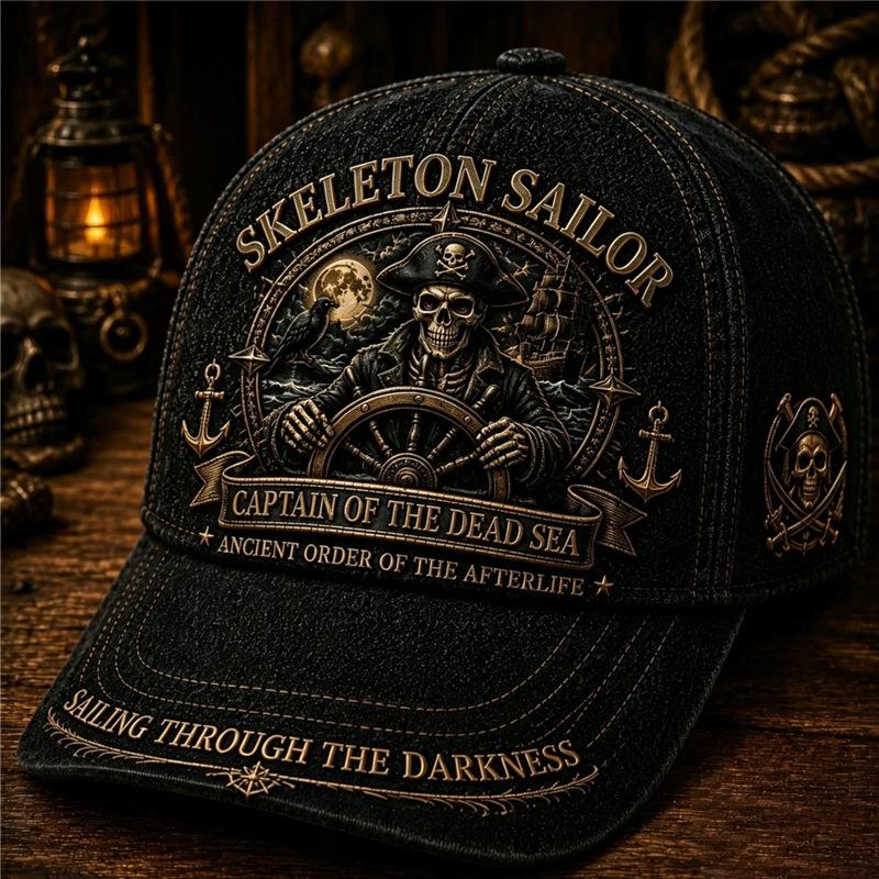New Halloween themed baseball cap D digital printing ghost skull men's sunscreen hat