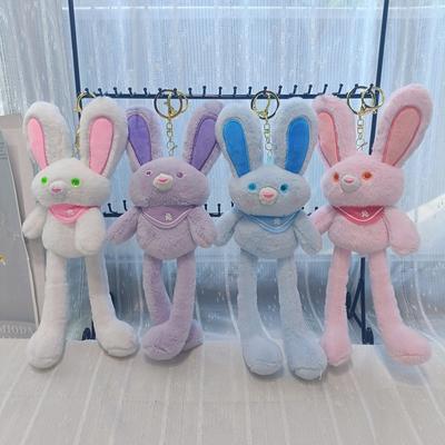 Ziehen Ohren Kaninchen Plüsch Spielzeug Tasche Anhänger Bunny Puppe Kinder Keychain Geschenke