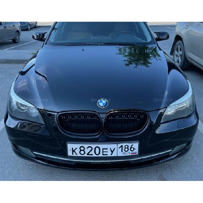 New Look Auto-Kühlergrill, vorne, Niere, glänzend, 2 Linien, Doppellamellen, für BMW 5er E60 E61 M5 520i 535i 550i 2003–2010