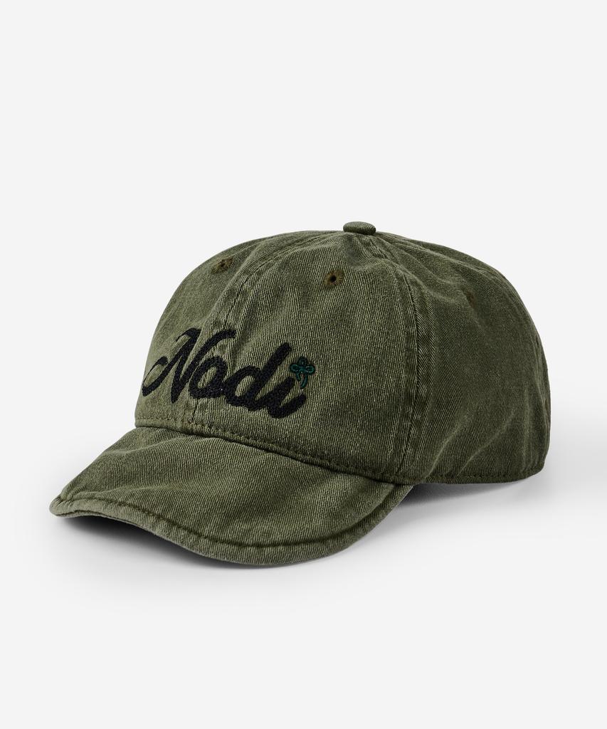Nodi Short Brim Logo Cap Khaki