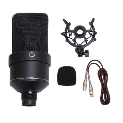 Studio Kondensator Mikrofon 26mm Membran Mikrofon mit Shock Mount XLR Kabel Windschutz für