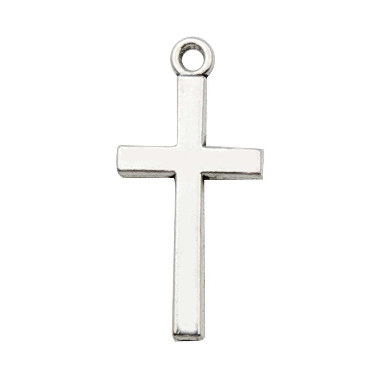 

Антикварный серебряный сплав крест любовь кулон для самостоятельного изготовления ювелирных изделий 13x27mm