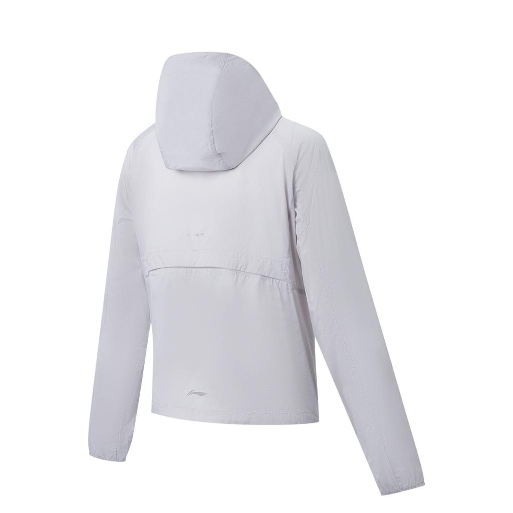 Li Ning Fitness Series Hooded Letter Logo Stitching Sun Protection Jacket Women Jackets AFDW734-7