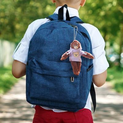 Adorable Hoodie Monkey Keychain Plush Hanging Ornament with Removable Jacket Soft Bags Pendant