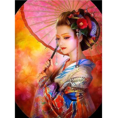 Full 5D Diy Diamond Painting Kimono Woman Diamond Embroidery Full Lay Cross Stitch Home Decor Handmade Gift