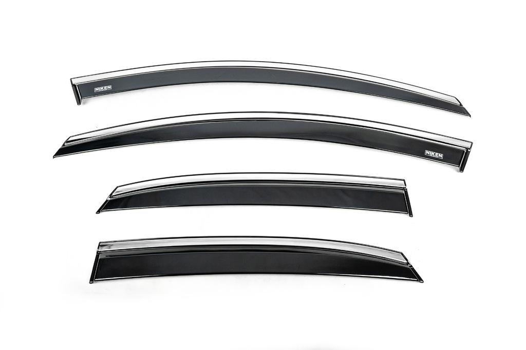 Ветровики с хромом HB (4 шт., Niken) для Kia Ceed 2018- рр
