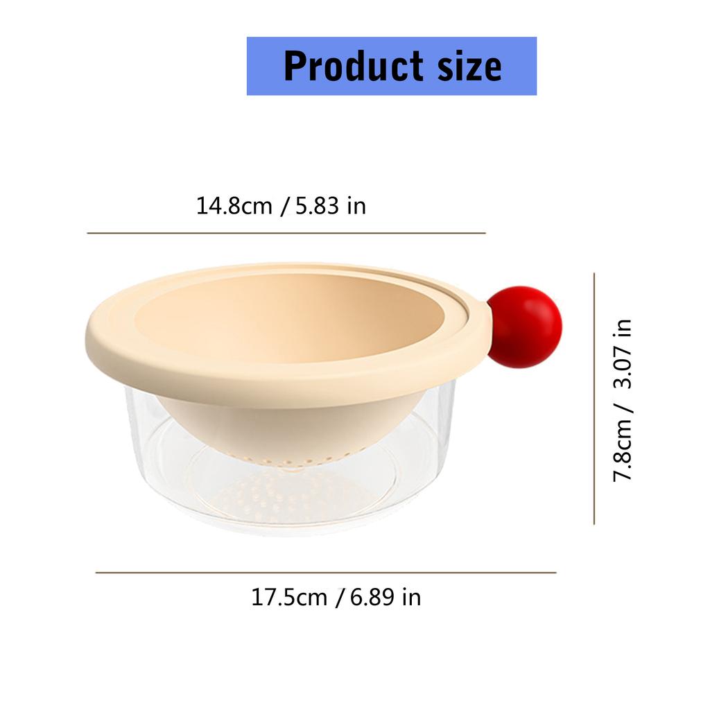 Two Tier Plastic Strainer Vegetable Washer In Vibranted Color For Quick Draining Berries Pasta Safe Food Grade